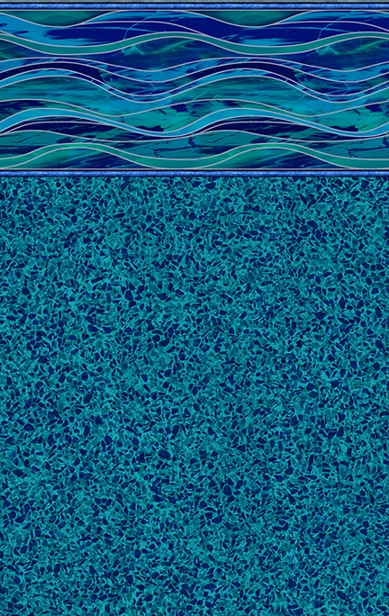 Aqua Wave Tile / Caribbean Quartz Floor