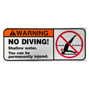 No Diving Sticker